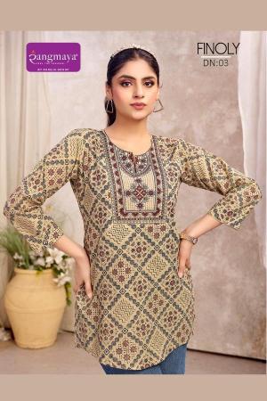 Rangmaya finoly short top wholesale kurtis in tumkur